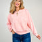 Floral Front Embroidery On Long Sleeve Sweatshirt