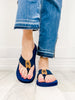 Yellowbox Soleil Flip Flop Shoes in Navy