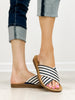 Corkys Dig It Slide Sandals in NAVY NATURAL STRIPE