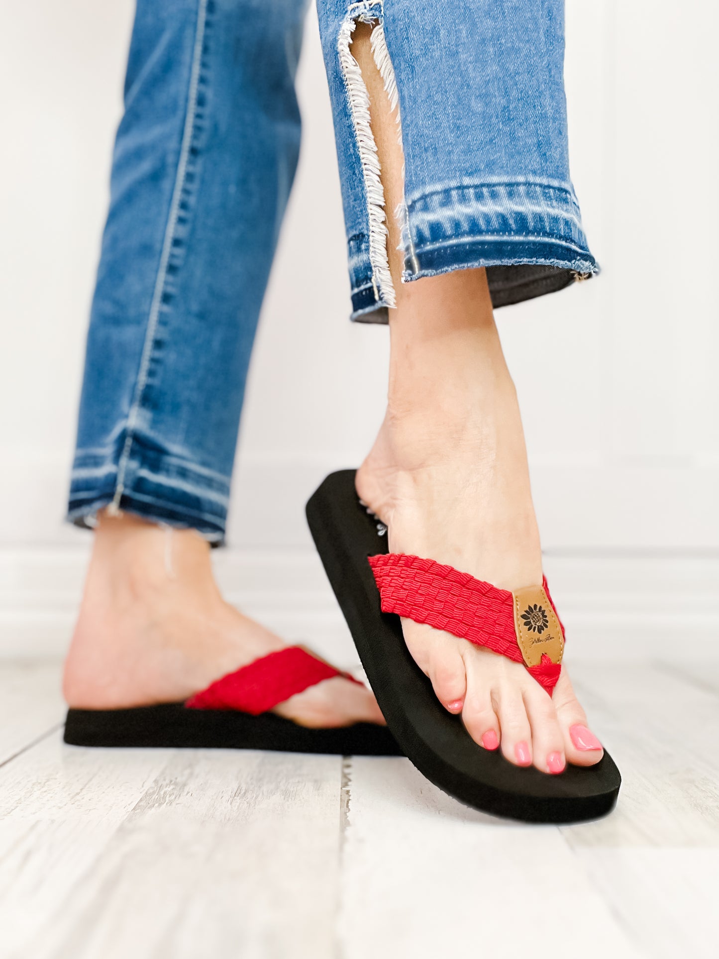 Yellowbox Soleil Flip Flop Shoes in Red