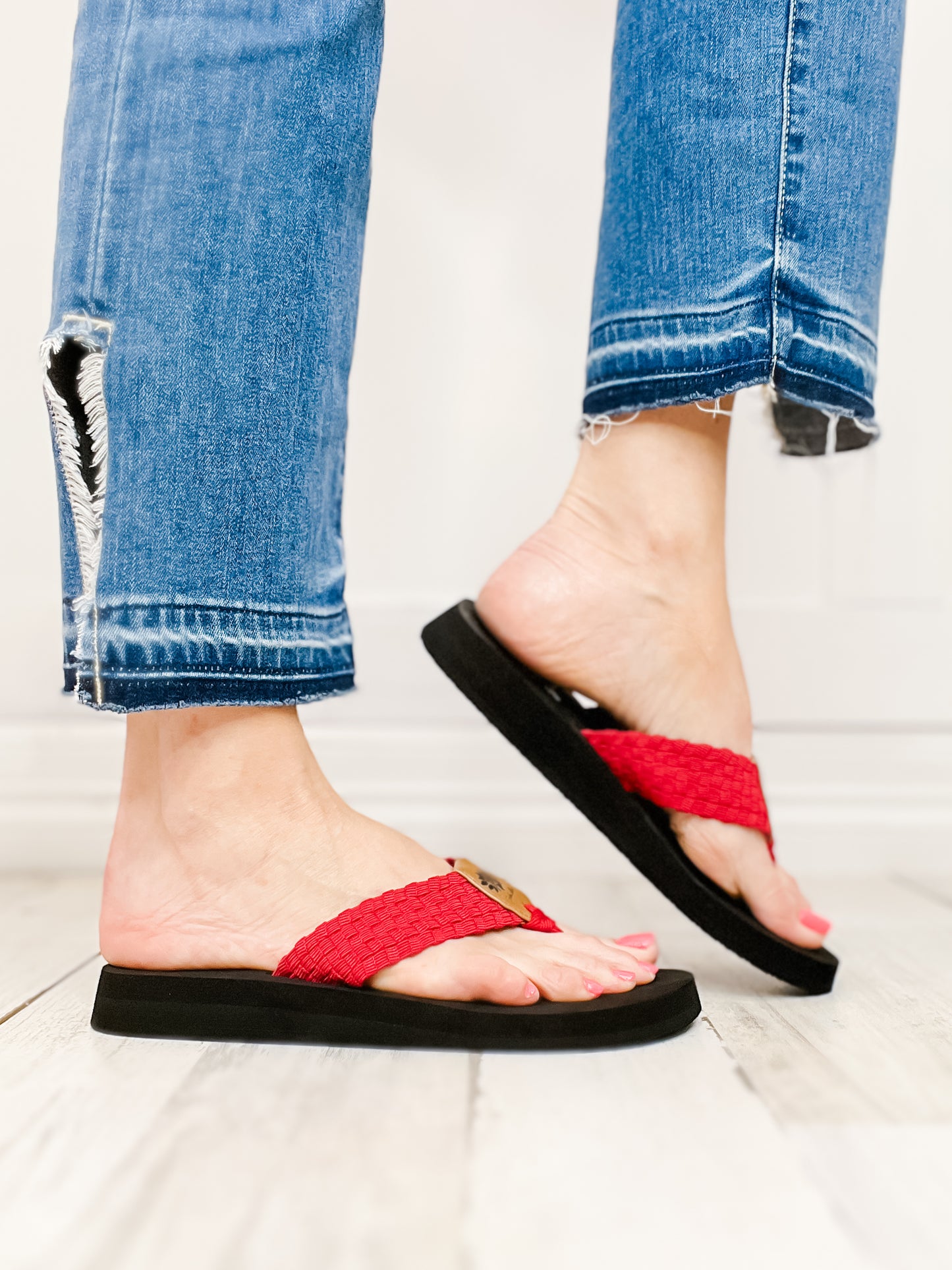 Yellowbox Soleil Flip Flop Shoes in Red