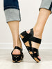 Corkys Better With Time Wedge Sandals in BLACK