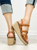 Corkys All Nighter Wedge Sandals in COGNAC