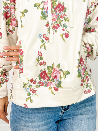 Long Sleeve Printed French Terry Hooded Sweatshirt
