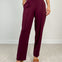 Straight Fit High Waist Wide Leg Pocket Trousers