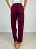 Straight Fit High Waist Wide Leg Pocket Trousers