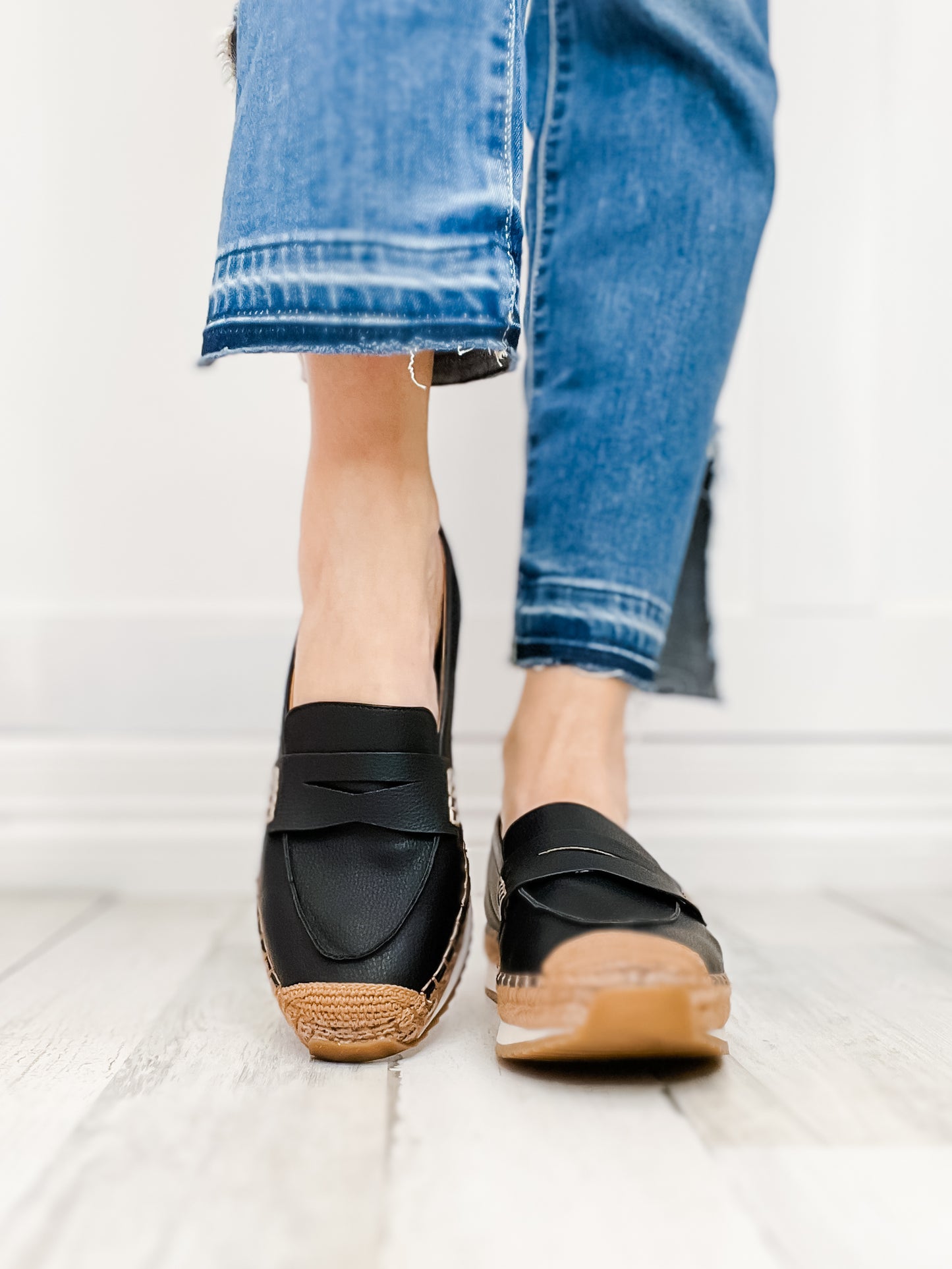 Yellowbox Aviana Espadrille Loafer in Black