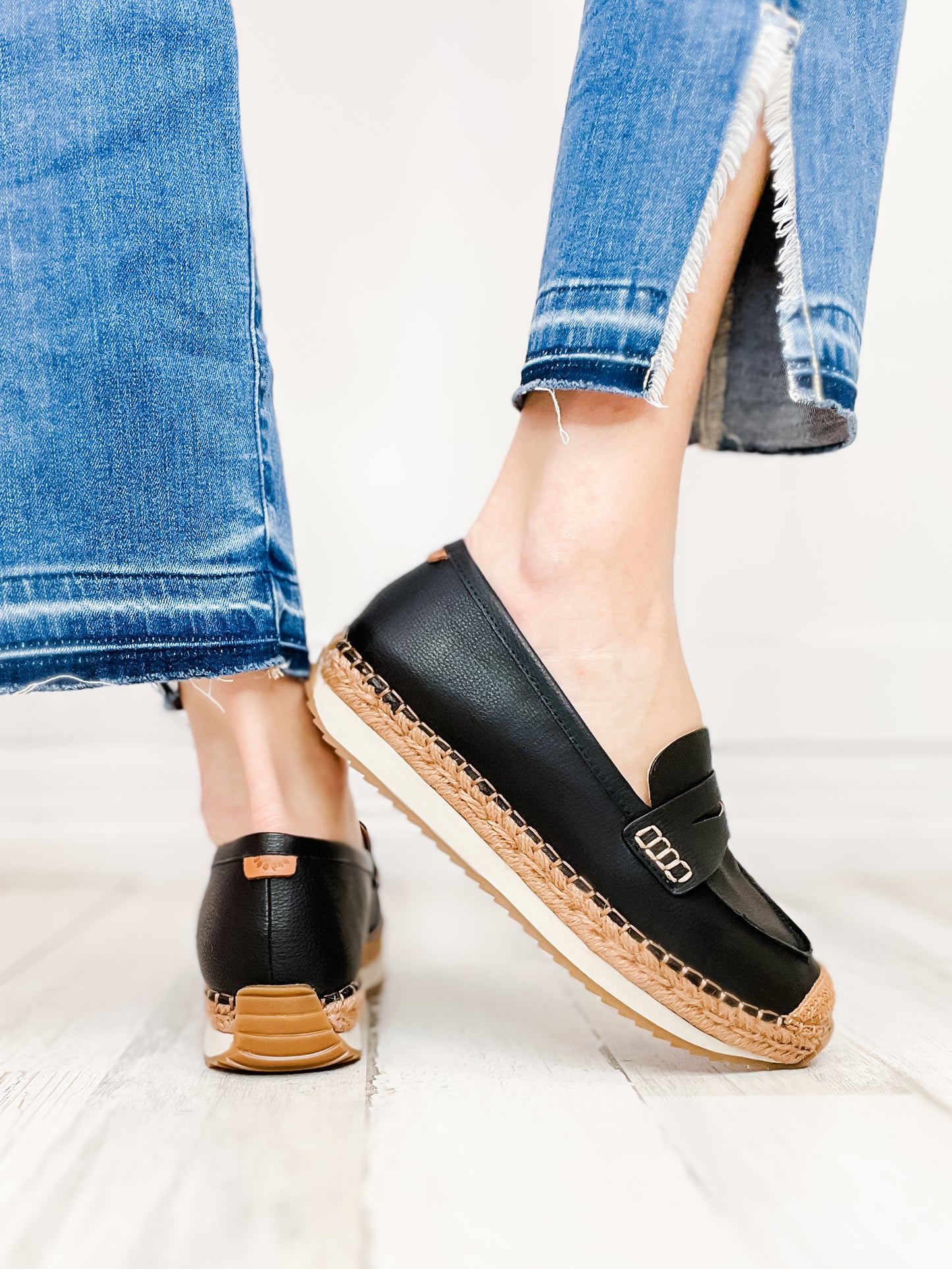 Yellowbox Aviana Espadrille Loafer in Black