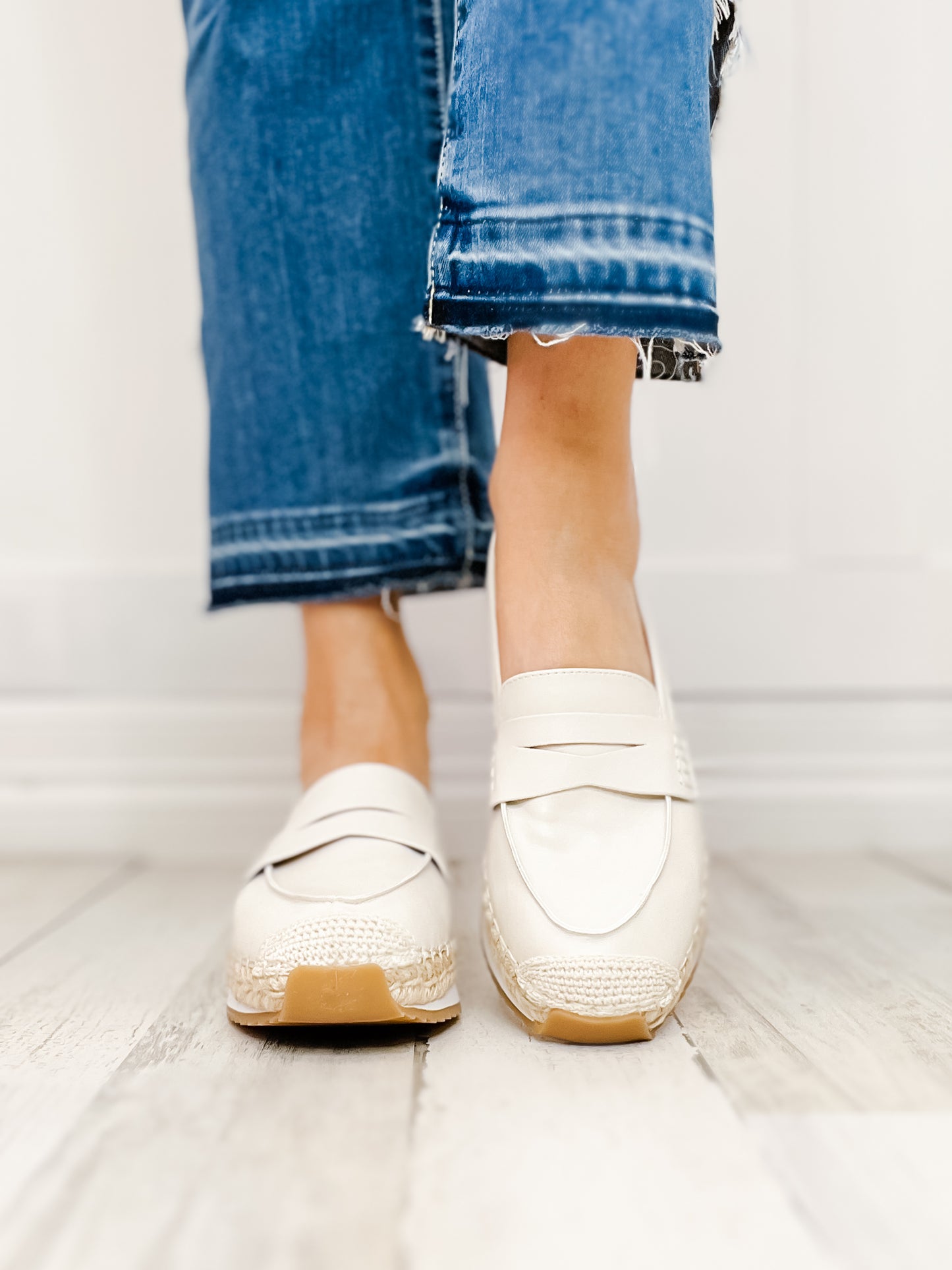 Yellowbox Aviana Espadrille Loafer in Bone