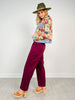 Straight Fit High Waist Wide Leg Pocket Trousers