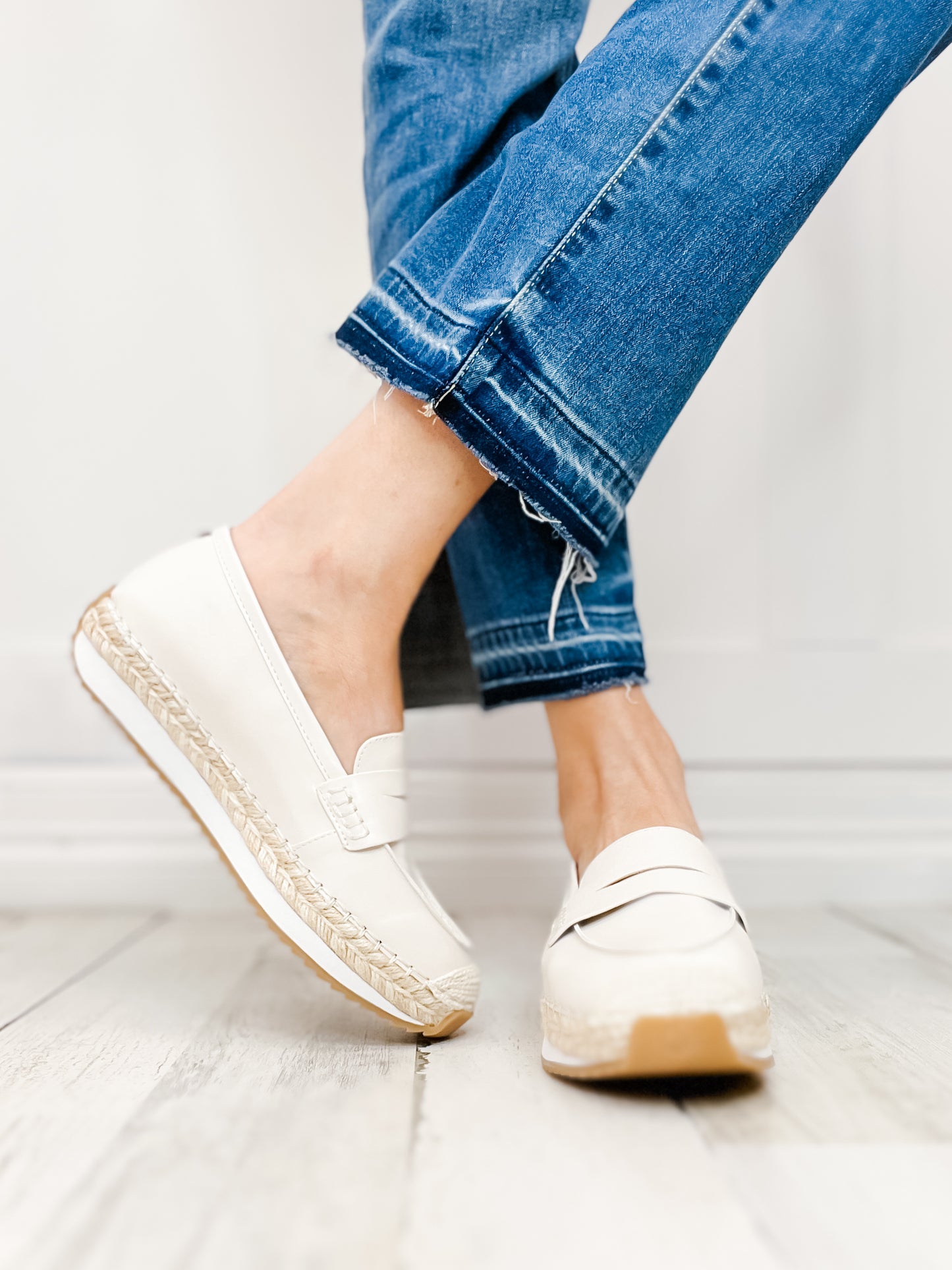 Yellowbox Aviana Espadrille Loafer in Bone