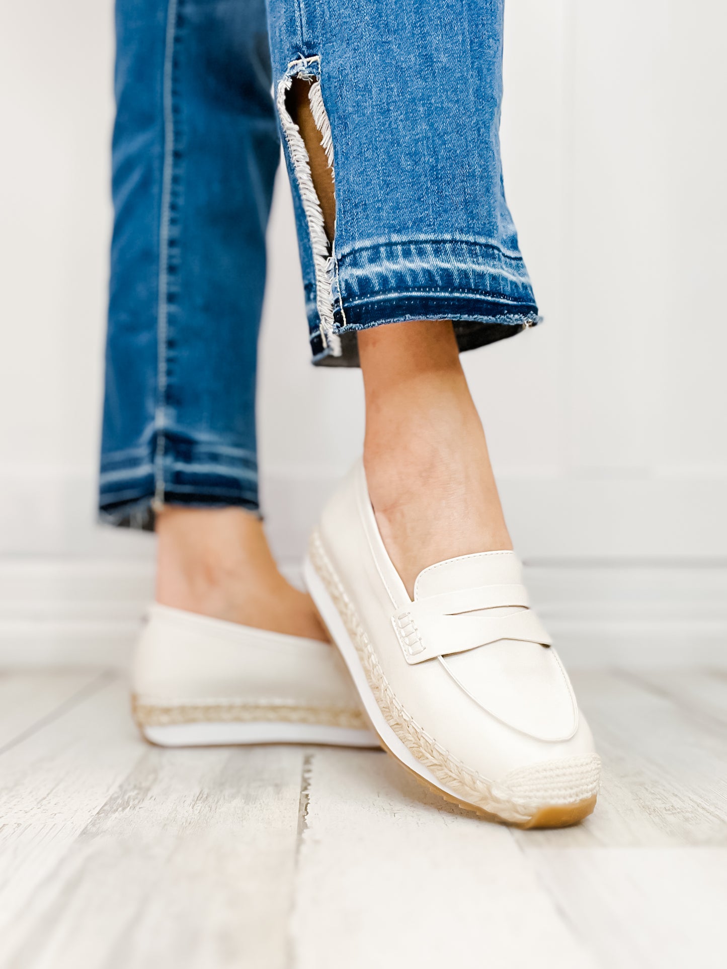 Yellowbox Aviana Espadrille Loafer in Bone