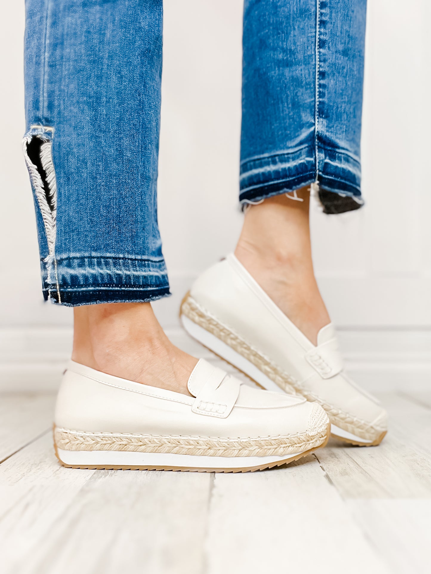 Yellowbox Aviana Espadrille Loafer in Bone