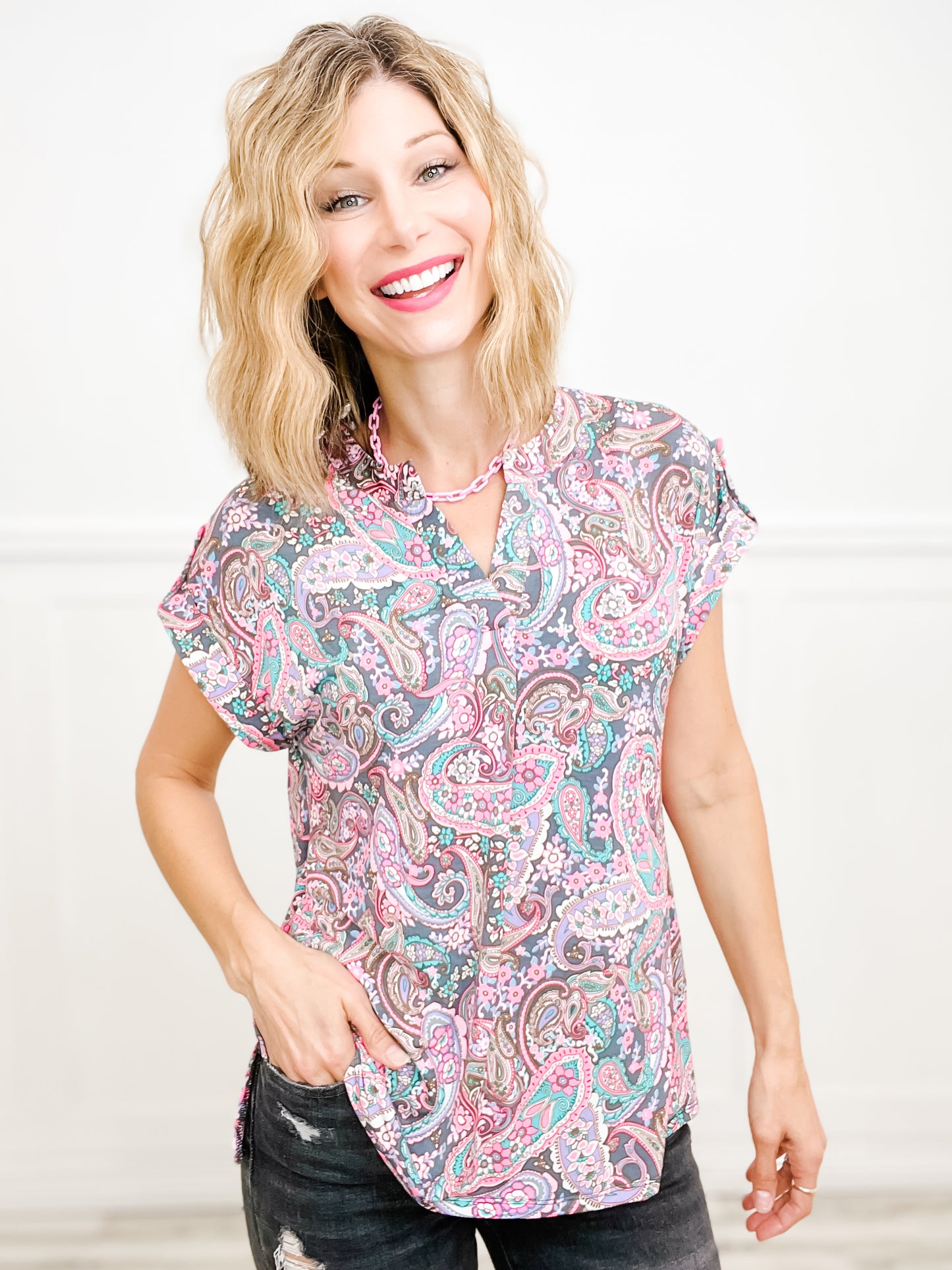 Sweet Garden Dolman Short Sleeve Top