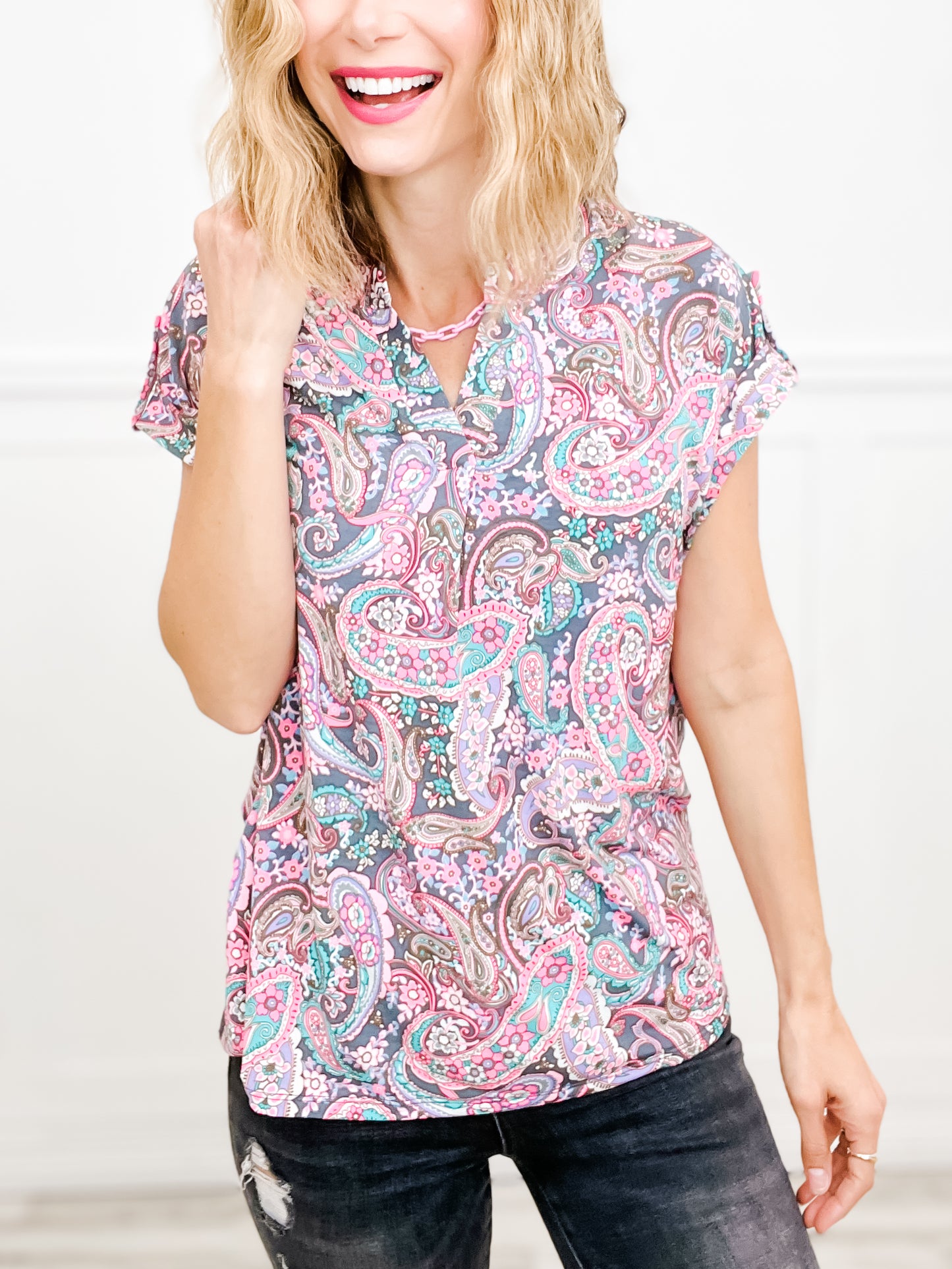 Sweet Garden Dolman Short Sleeve Top