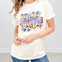 Leopard With Blue Foil Baseball Graphic Tee