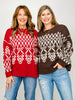 Long Sleeve Knit Holiday Sweater Top