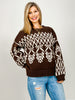 Long Sleeve Knit Holiday Sweater Top