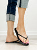 MIA Aster Flip Flops in Black Patent