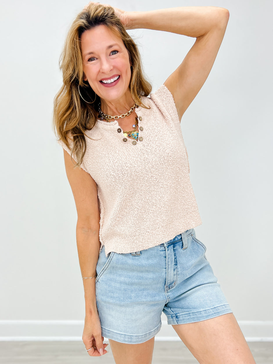 Maison Reverie Hand Feel Knit Sleeveless Top