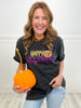 "Happy Halloween" Washed T-Shirt with Sequins