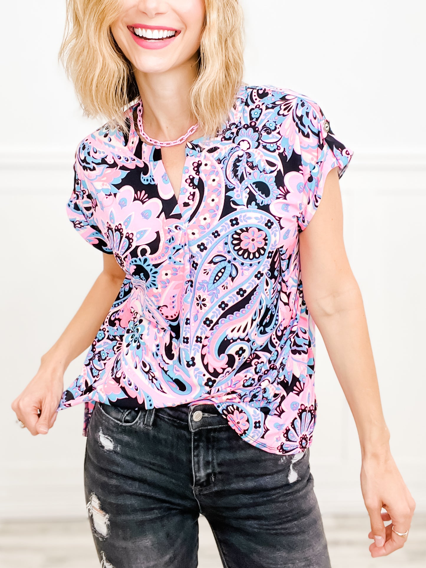 Build Me Up Dolman Short Sleeve Top