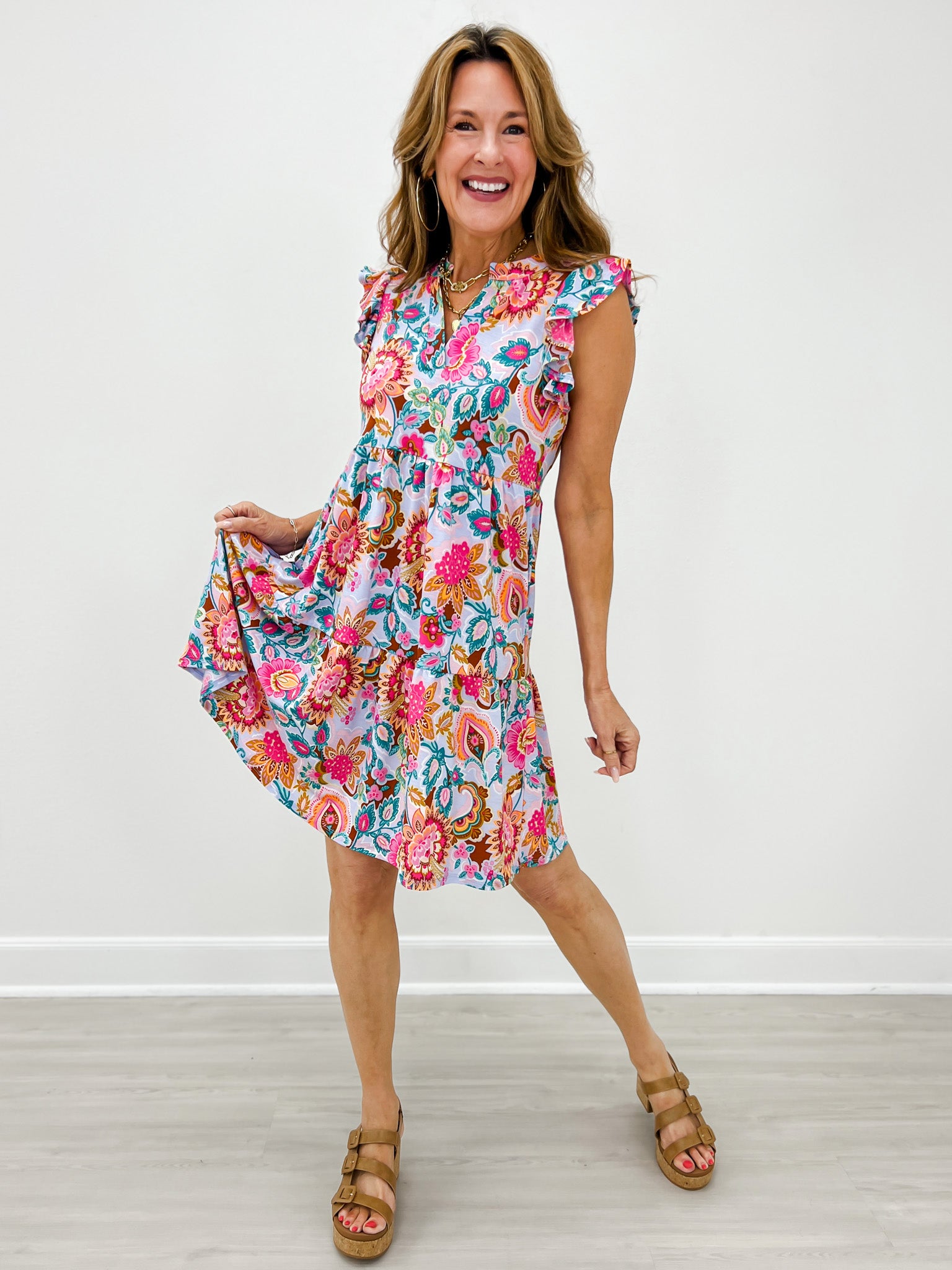 Lizzy Forever Sleeveless V-Neck Mini Dress