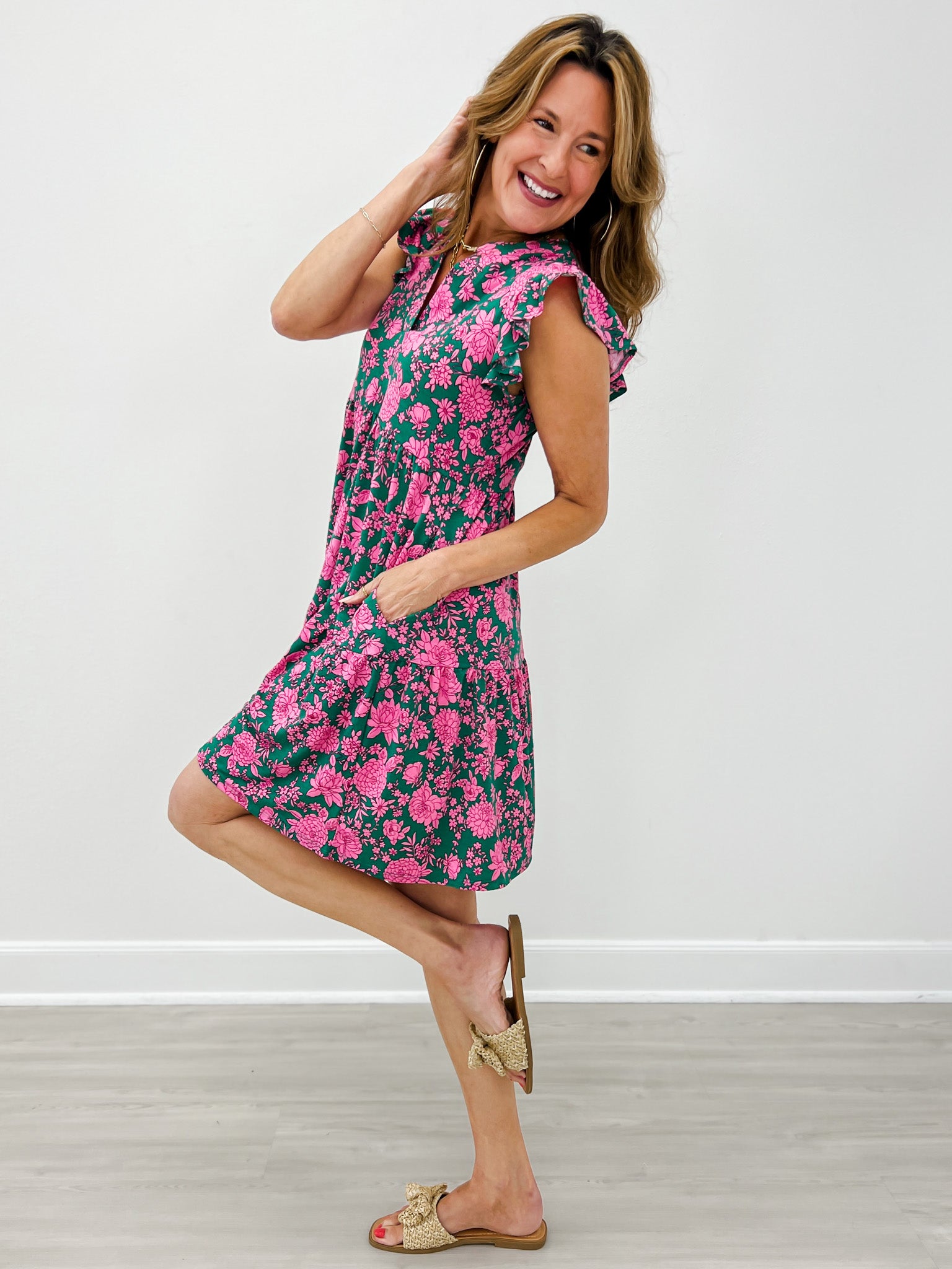 Lizzy Forever Sleeveless V-Neck Mini Dress