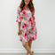 3/4 Sleeve Mandarin Collar Mini Dress