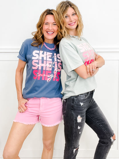 SHE IS Fierce, Worthy, Enough Graphic Tee