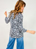 Classic 3/4 Sleeve Lizzy Top in Black Paisley