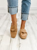 Corkys Clingy Mules in Camel Faux Suede