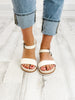 MIA Sofee Whipstitched Sandal in Bone