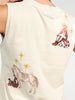 Western Motif Embroidered Sleeveless Top