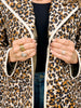 Quilted Leopard Print Belted Coat