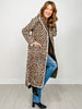 Quilted Leopard Print Belted Coat