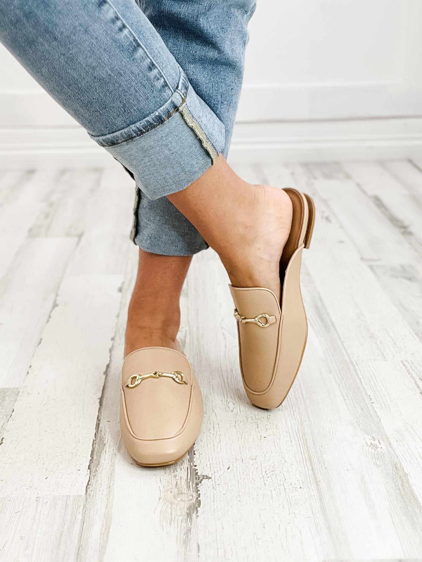 Corkys Charmer Loafer Slides in Camel