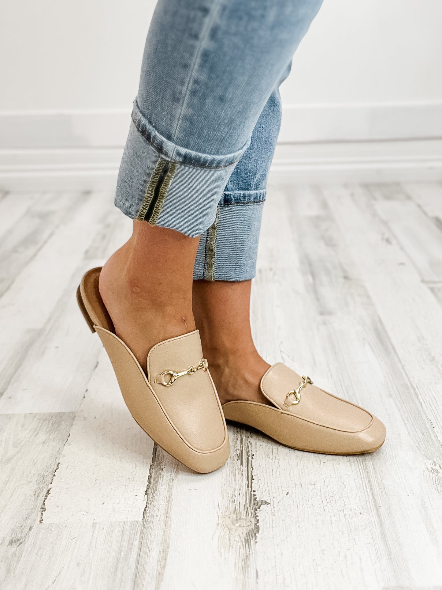 Corkys Charmer Loafer Slides in Camel