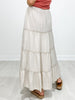 Tiered Elastic Waistband Maxi Skirt