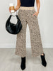 Elastic Waistband Leopard Print Pants