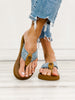 Yellowbox Nayama Flip Flop Shoes in Light Denim