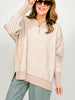 Exposed Seam Two-Tone Sweater