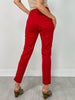 Magic High Waisted Double Knit Skinny Pants in Red