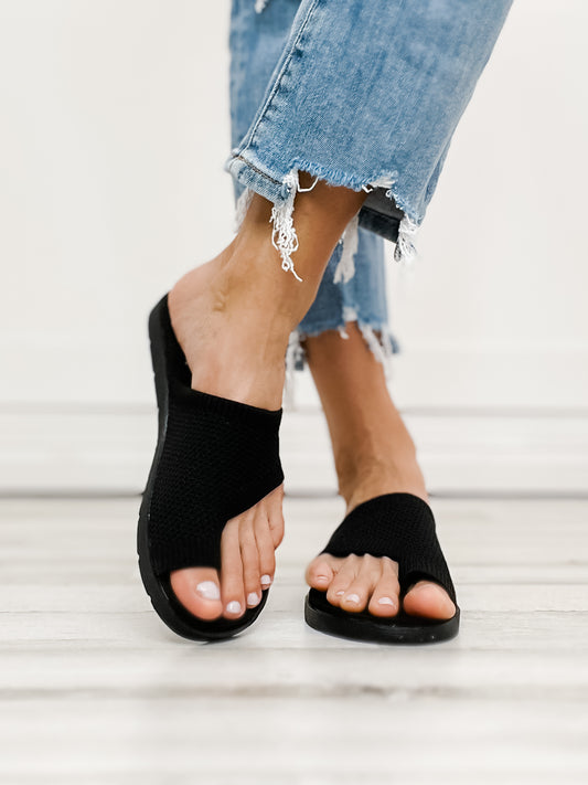 Yellowbox Feeza Knit Sandal in Black