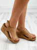 Corkys Carley Camel Faux Suede Wedge Shoe