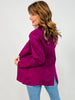Boyfriend Fit Button Closure Executive Blazer in Merlot