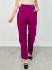 Barrel Leg Ponte Everywhere Pants in Merlot