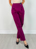 Barrel Leg Ponte Everywhere Pants in Merlot