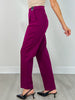 Barrel Leg Ponte Everywhere Pants in Merlot