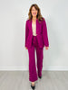 Gold Button Hem Gala Pants with Side Pockets in Merlot
